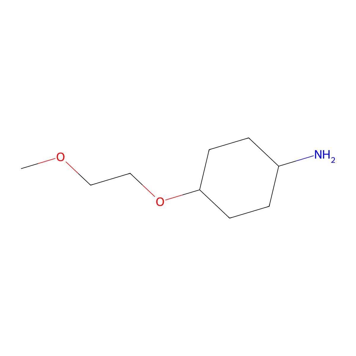 trans-4-(2-Methoxyethoxy)cyclohexanamine molecular structure, CAS 175867-01-3