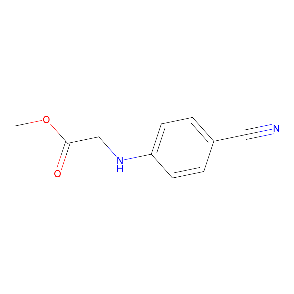 Methyl 2-[(4-cyanophenyl)amino]acetate molecular structure, CAS 175867-55-7