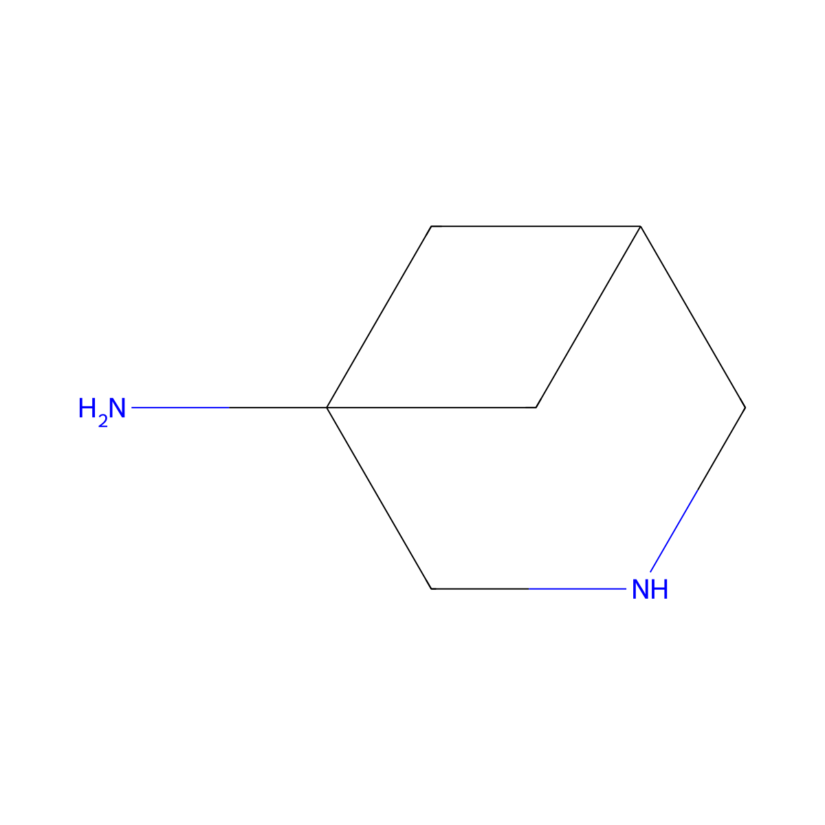 3-Azabicyclo[3.1.1]heptan-1-amine molecular structure, CAS 175867-89-7