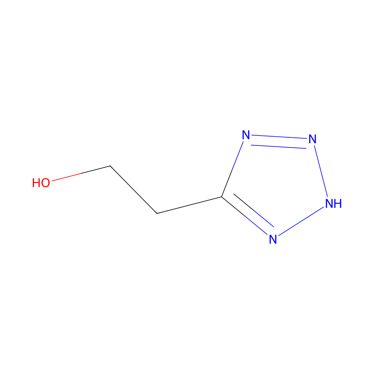 2-(1H-1,2,3,4-tetrazol-5-yl)ethan-1-ol molecular structure, CAS 17587-08-5