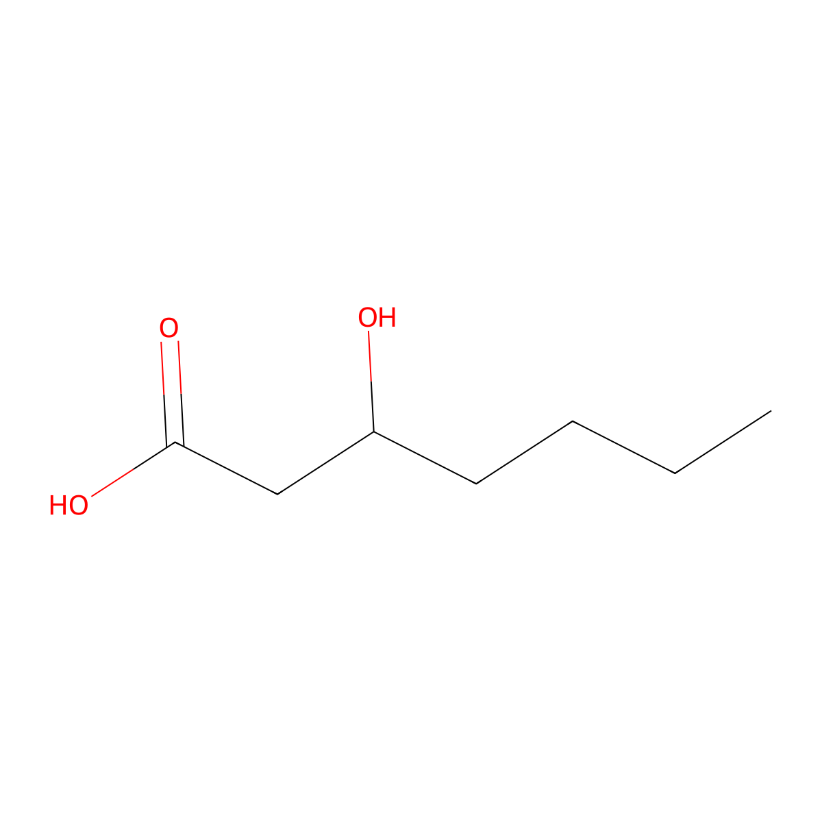 3-hydroxyheptanoic Acid molecular structure, CAS 17587-29-0