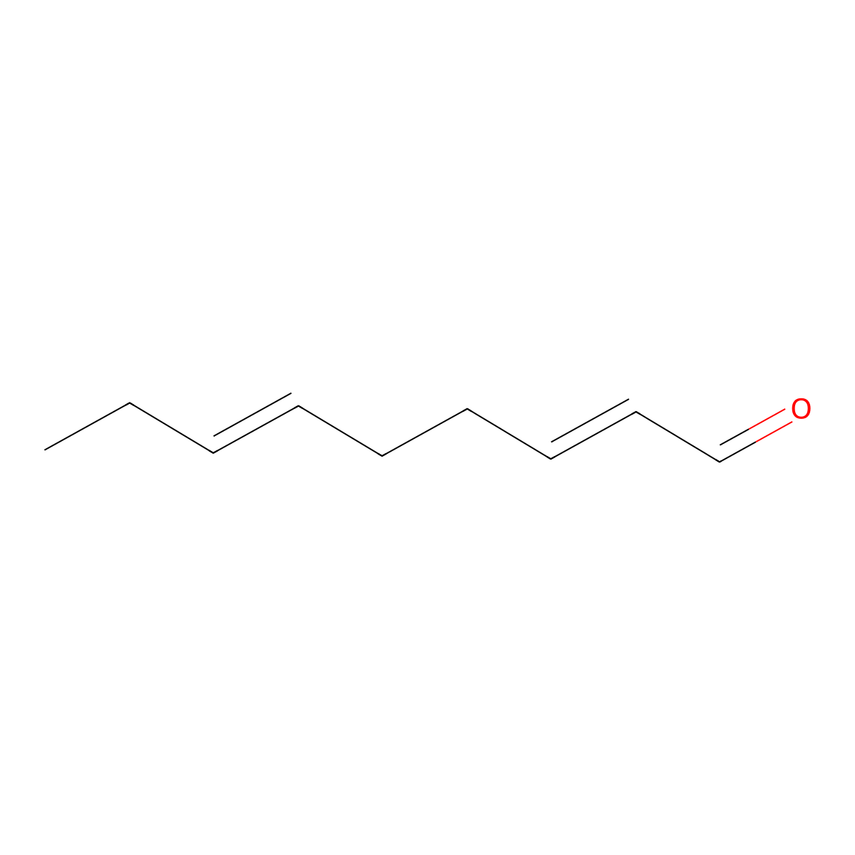 (E,E)-2,6-Nonadienal molecular structure, CAS 17587-33-6