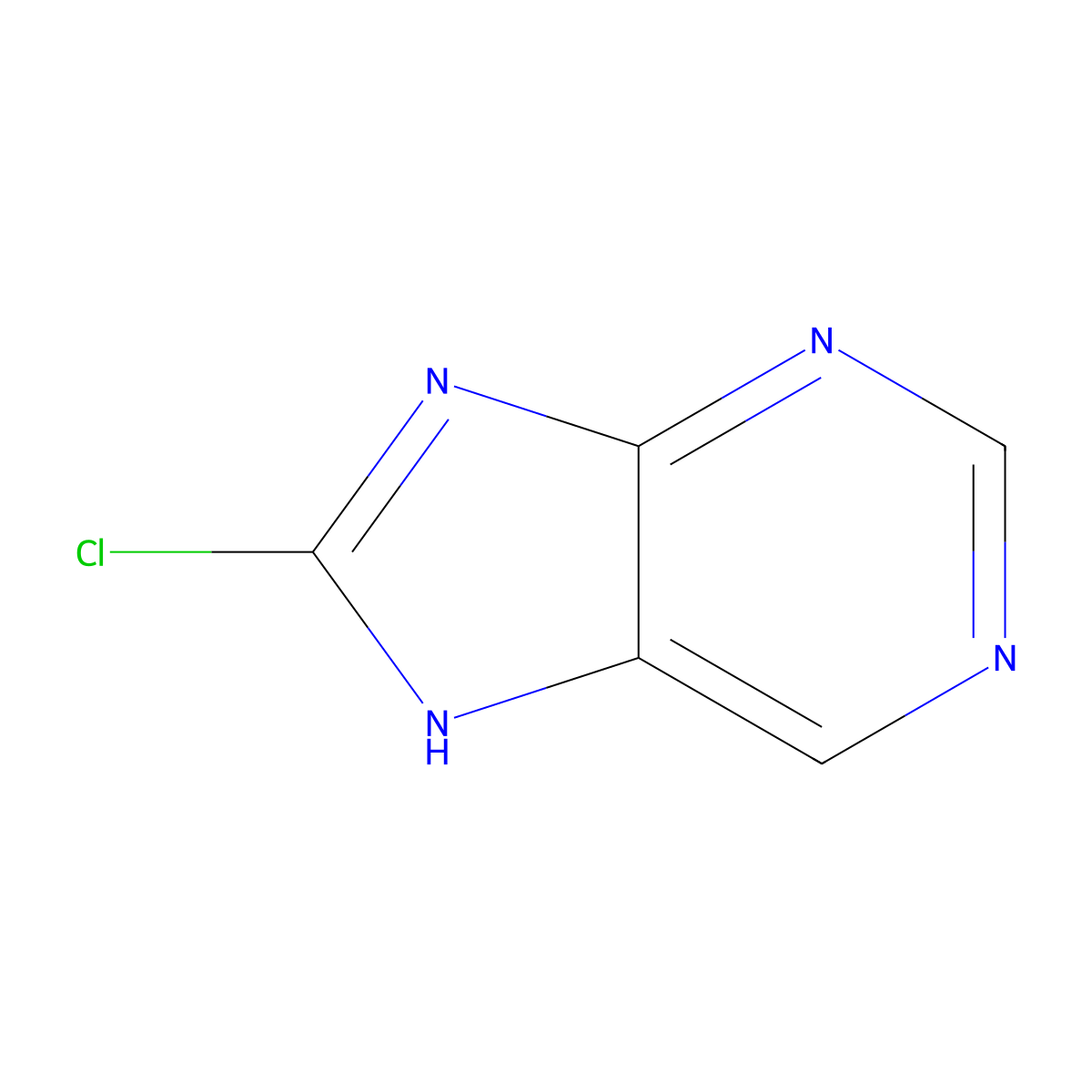 8-Chloro-9h-purine molecular structure, CAS 17587-87-0