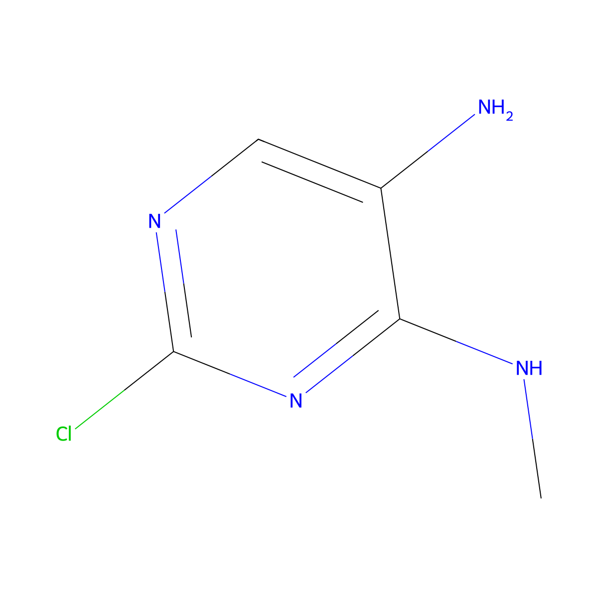 2-Chloro-N4-methylpyrimidine-4,5-diamine molecular structure, CAS 17587-95-0