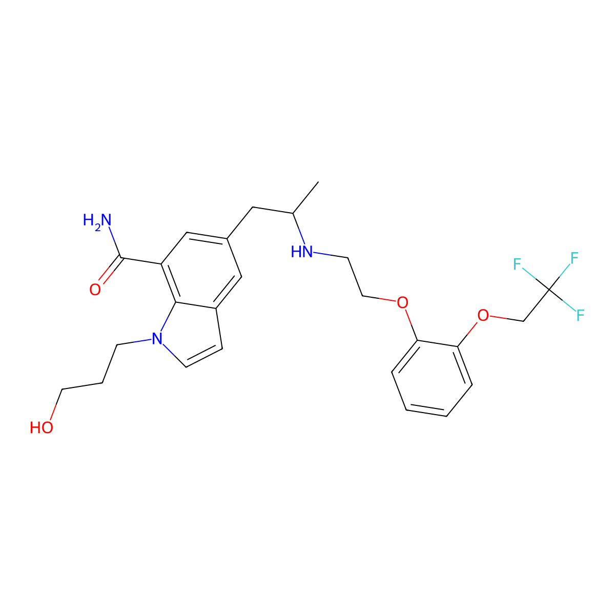 Dehydro silodosin molecular structure, CAS 175870-21-0