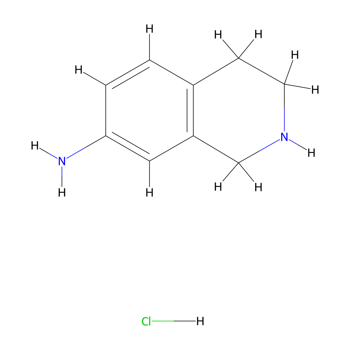 1,2,3,4-Tetrahydroisoquinolin-7-amine hydrochloride molecular structure, CAS 175871-45-1