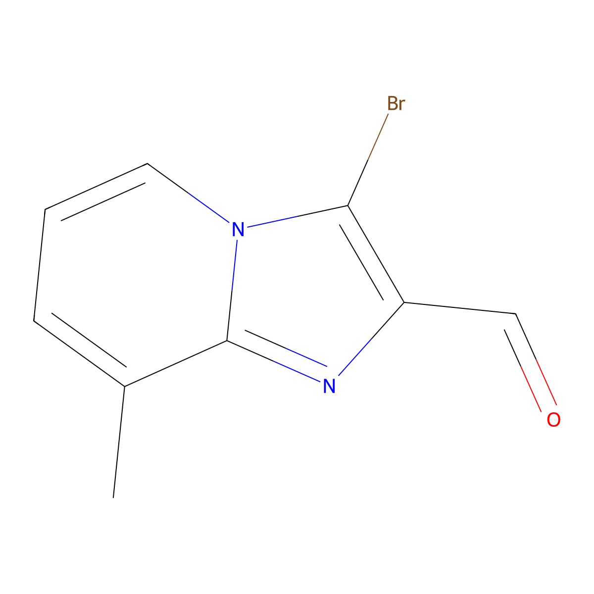 3-Bromo-8-methylimidazo[1,2-a]pyridine-2-carbaldehyde molecular structure, CAS 175878-06-5