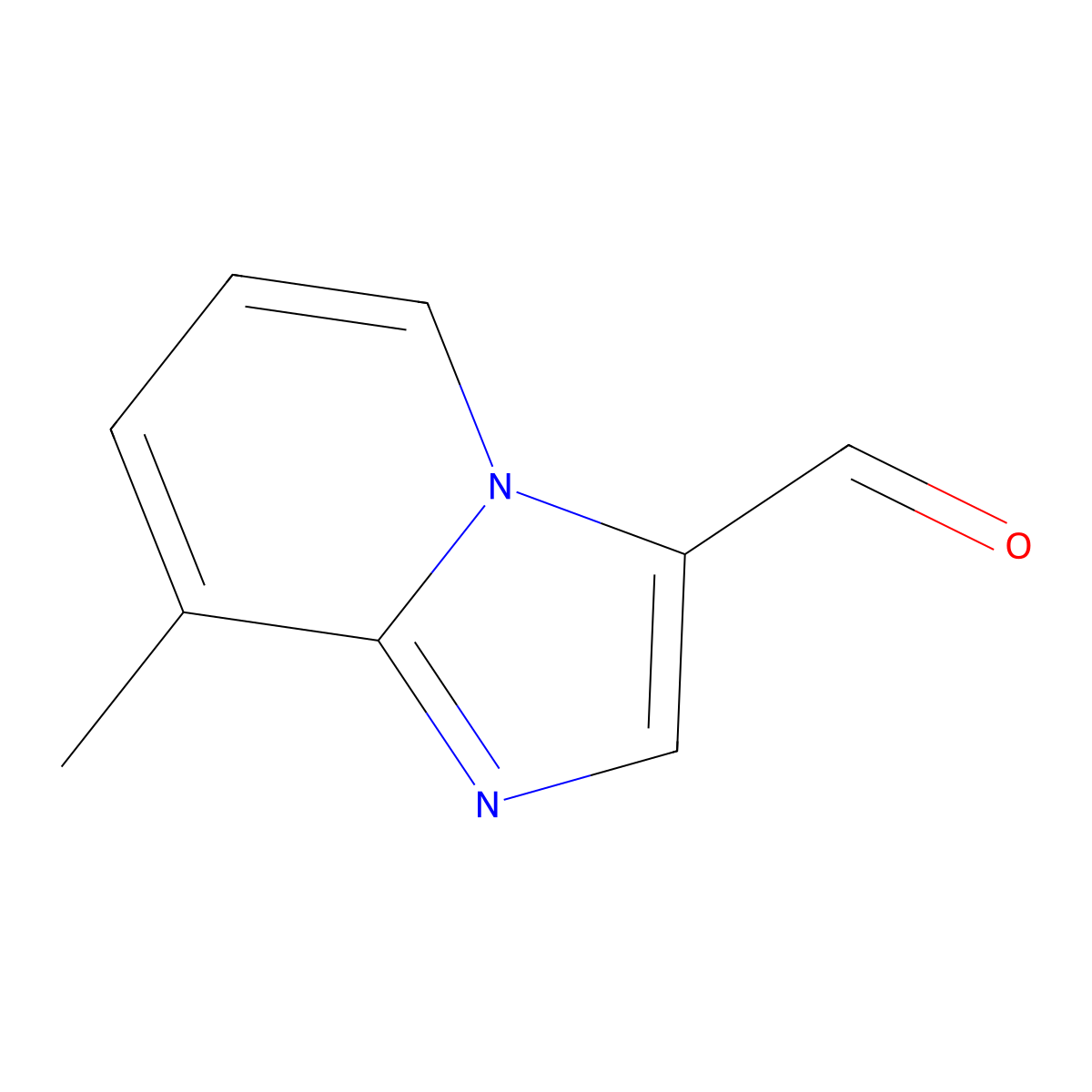 8-Methylimidazo[1,2-a]pyridine-3-carbaldehyde molecular structure, CAS 175878-16-7