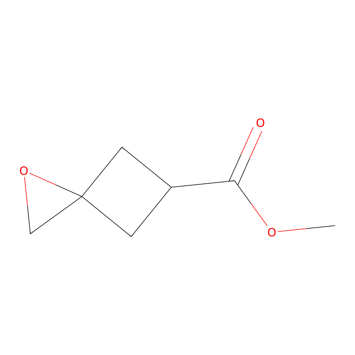 Methyl 1-oxaspiro(2.3)hexane-5-carboxylate molecular structure, CAS 175881-34-2
