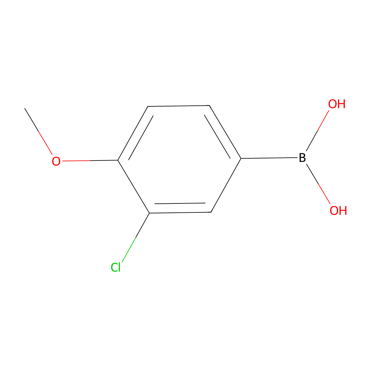 3-Chloro-4-methoxybenzeneboronic acid molecular structure, CAS 175883-60-0
