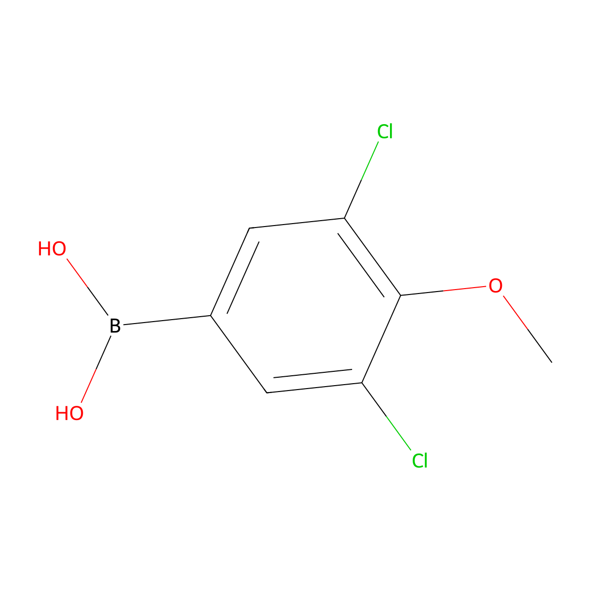 3,5-Dichloro-4-methoxyphenylboronic acid molecular structure, CAS 175883-61-1