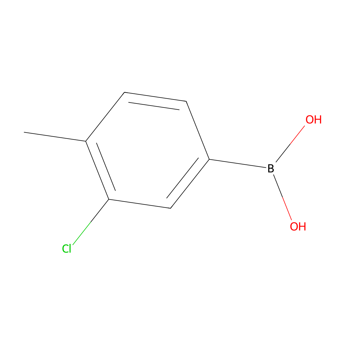 3-Chloro-4-methylphenylboronic acid molecular structure, CAS 175883-63-3