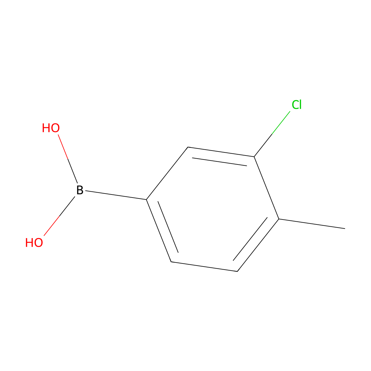 3-Chloro-4-methylphenylboronic acid molecular structure, CAS 175883-63-3