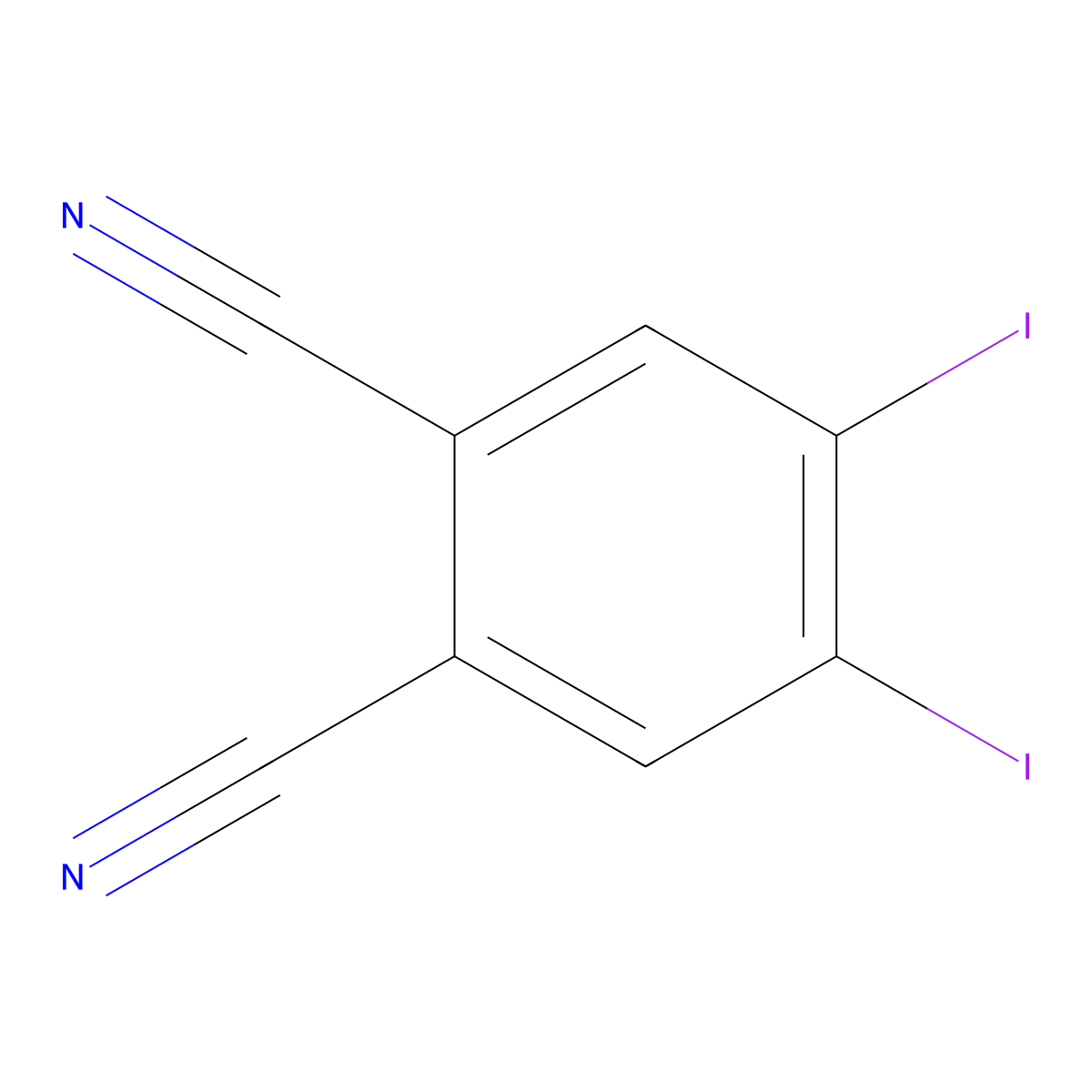 4,5-Diiodophthalonitrile molecular structure, CAS 175883-98-4
