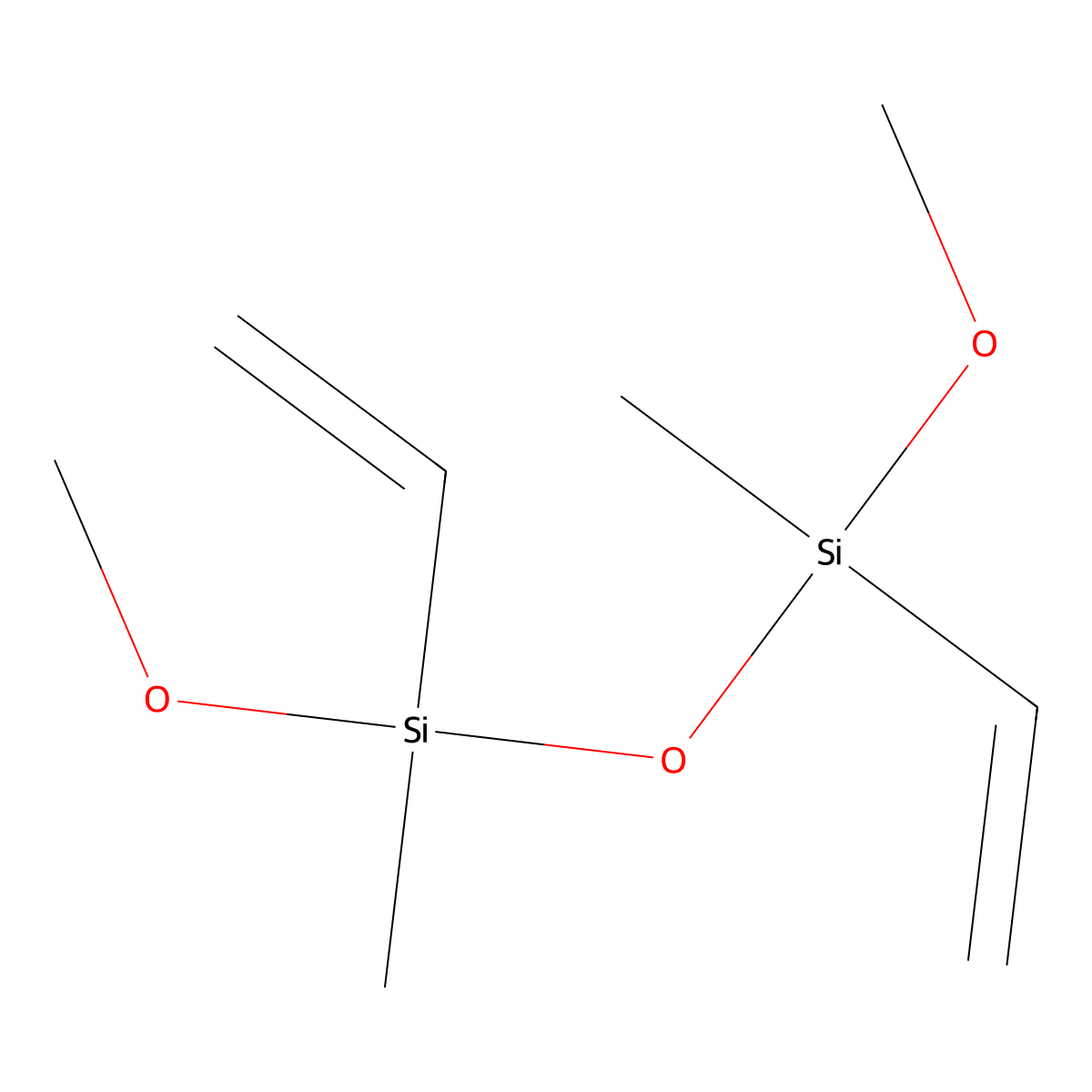 1,3-Dimethoxy-1,3-dimethyl-1,3-divinyldisiloxane molecular structure, CAS 175884-78-3