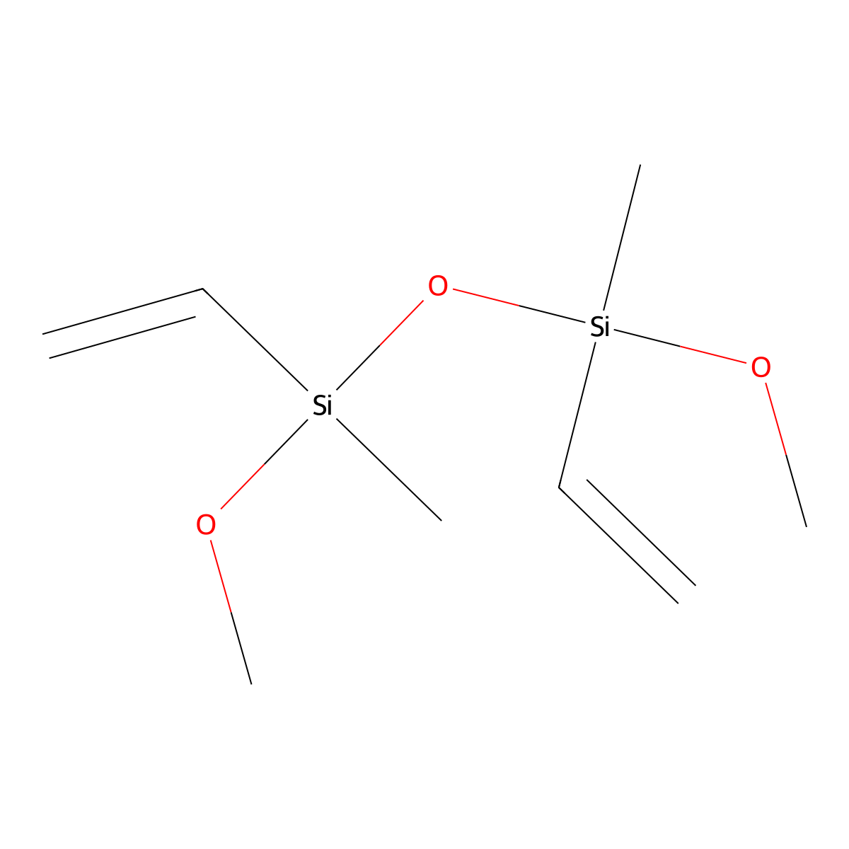 1,3-Dimethoxy-1,3-dimethyl-1,3-divinyldisiloxane molecular structure, CAS 175884-78-3