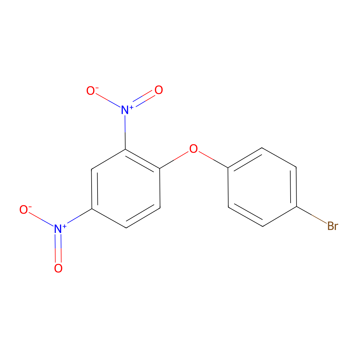 4-Bromo-2',4'-dinitrodiphenyl ether molecular structure, CAS 17589-66-1