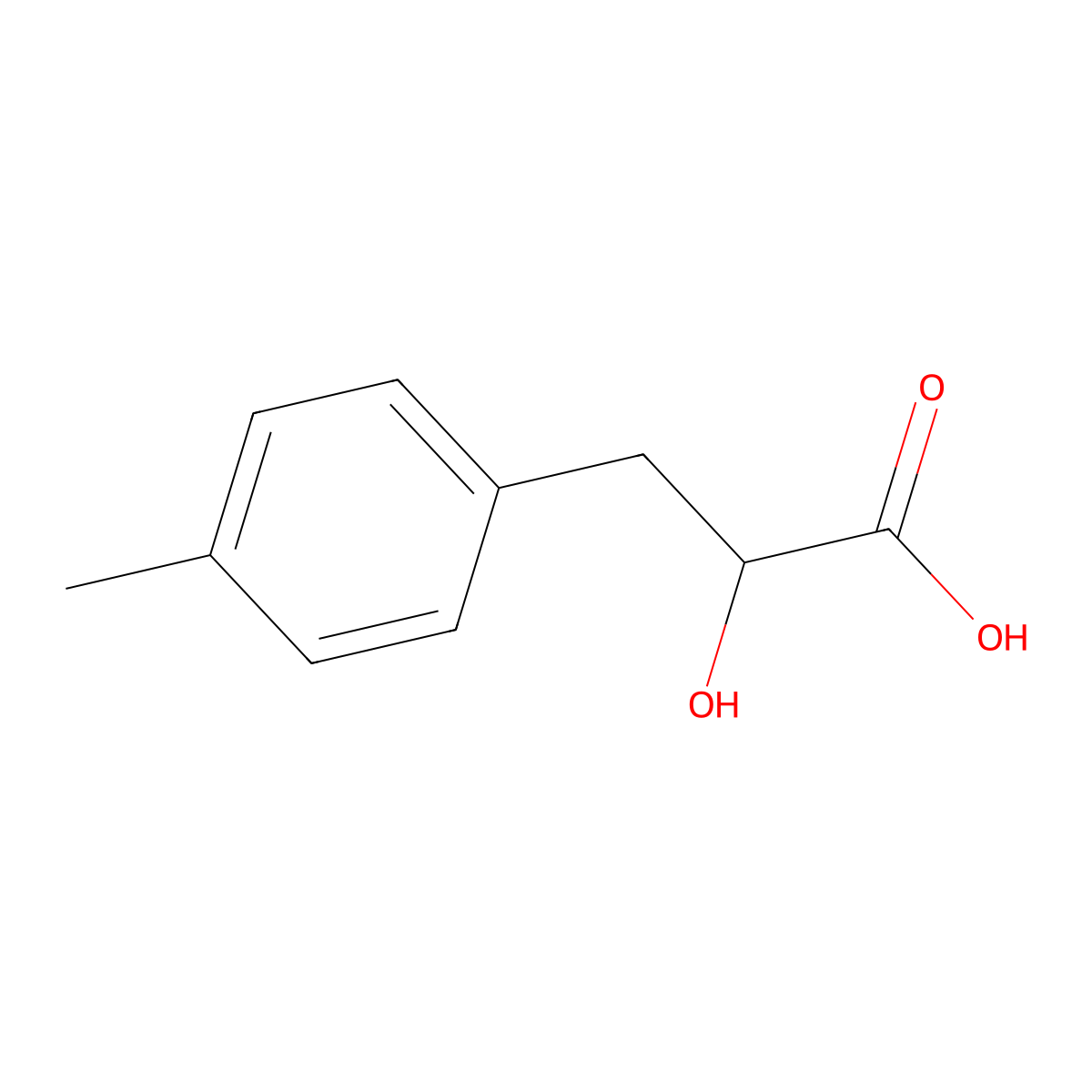 2-Hydroxy-3-(4-methylphenyl)propanoic acid molecular structure, CAS 175897-66-2