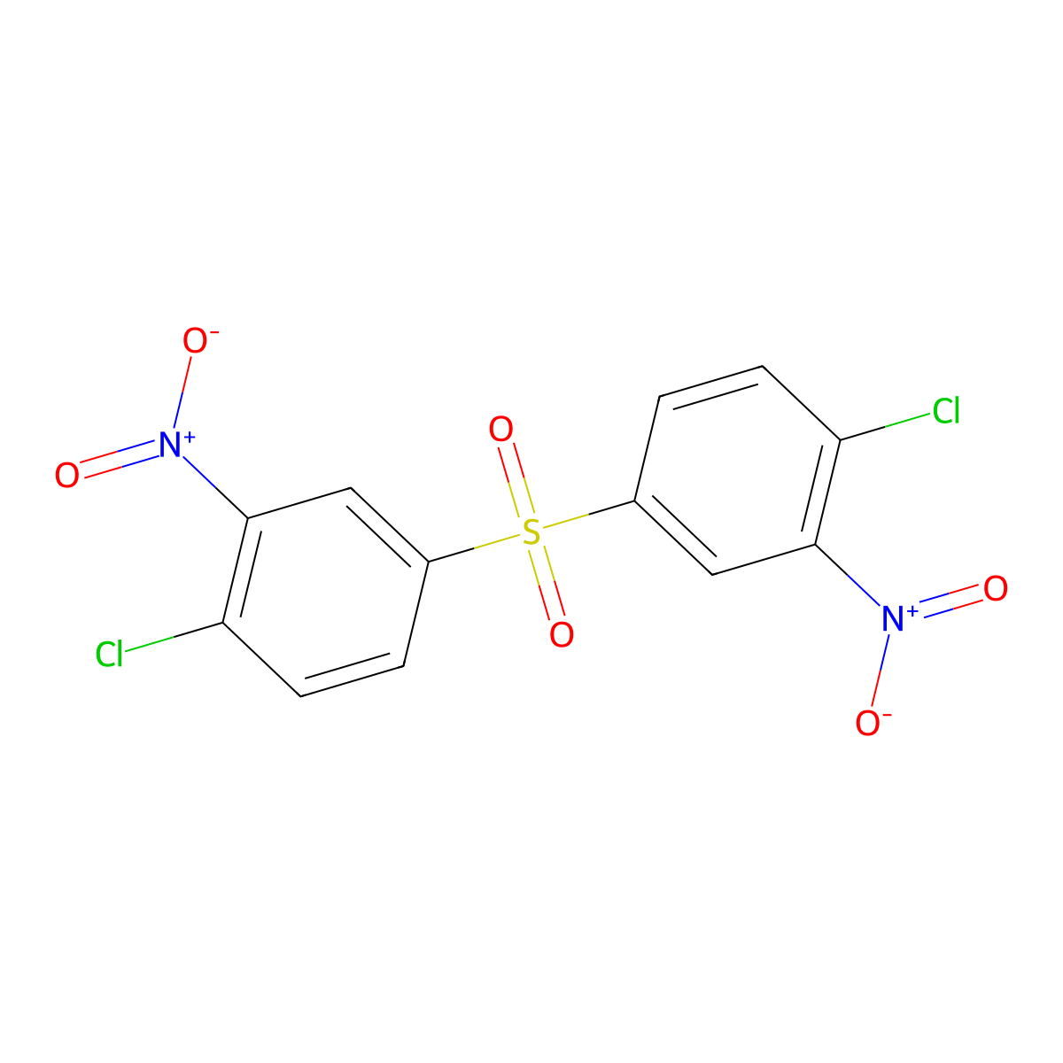 Bis(4-chloro-3-nitrophenyl) sulphone molecular structure, CAS 1759-05-3