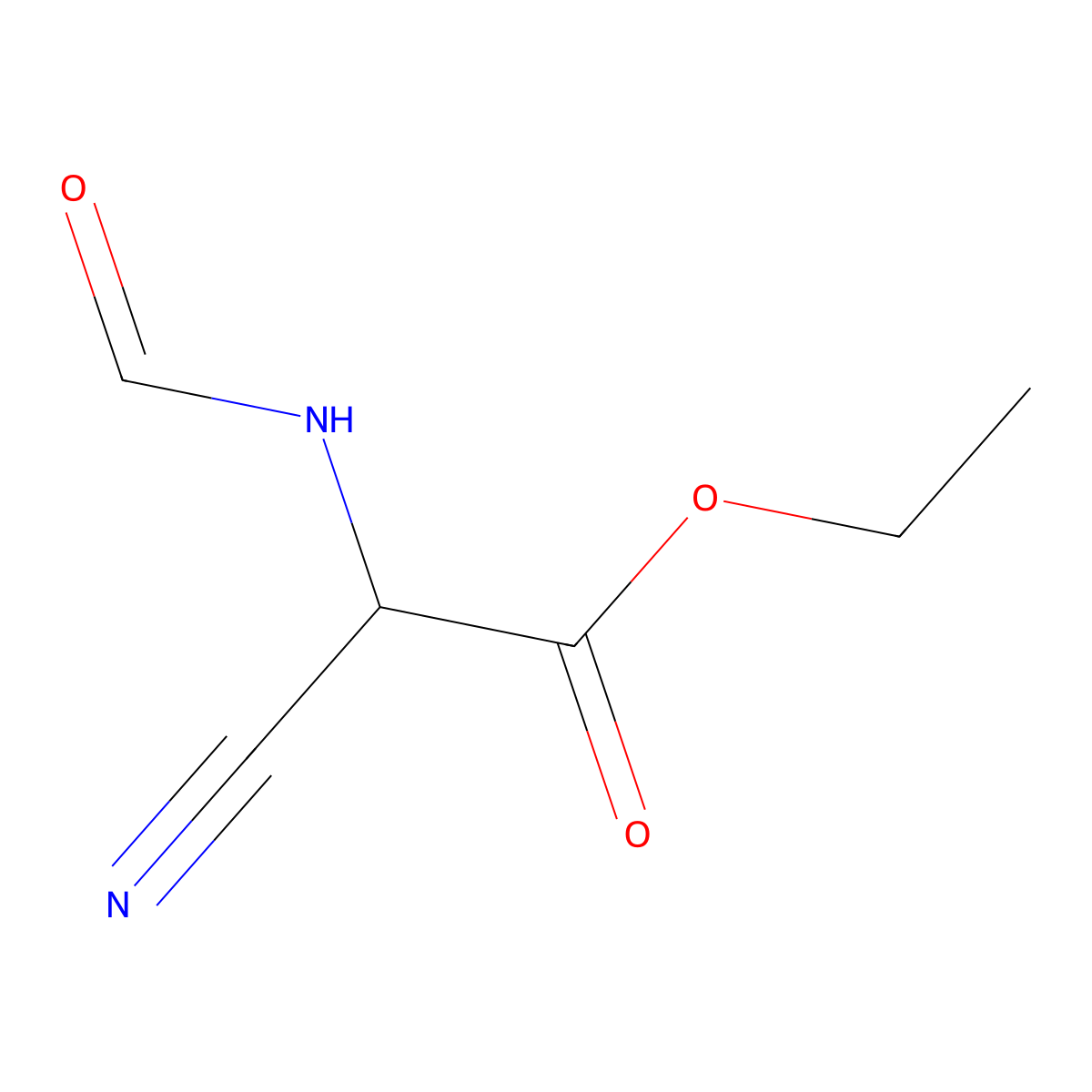 Ethyl 2-cyano-2-formamidoacetate molecular structure, CAS 1759-25-7