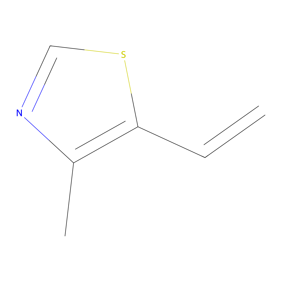 4-Methyl-5-vinylthiazole molecular structure, CAS 1759-28-0