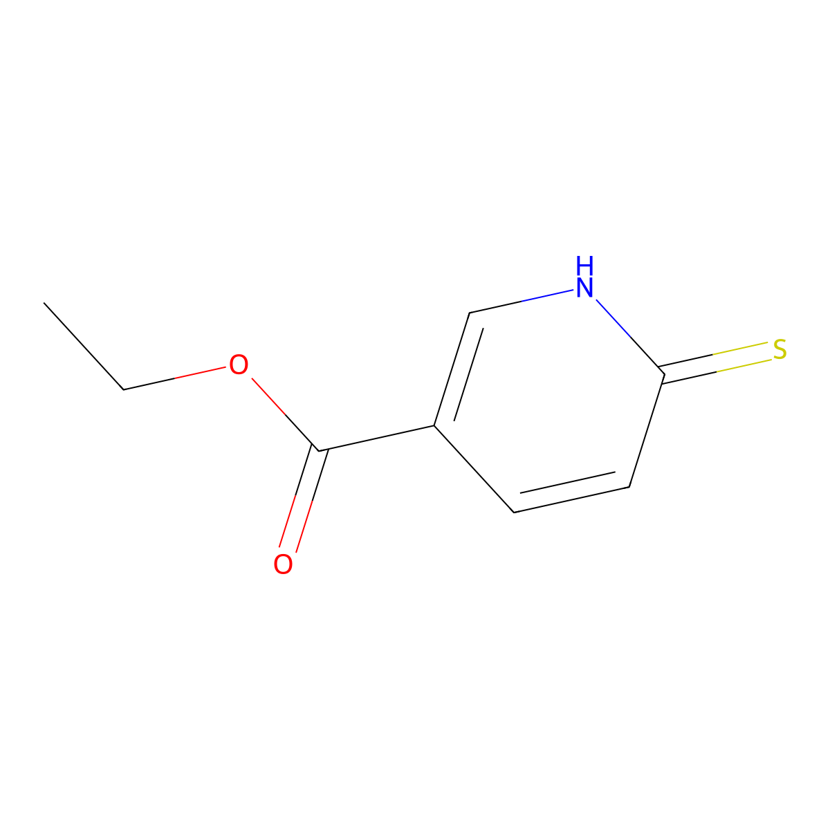 Ethyl 6-sulfanylpyridine-3-carboxylate molecular structure, CAS 175909-91-8