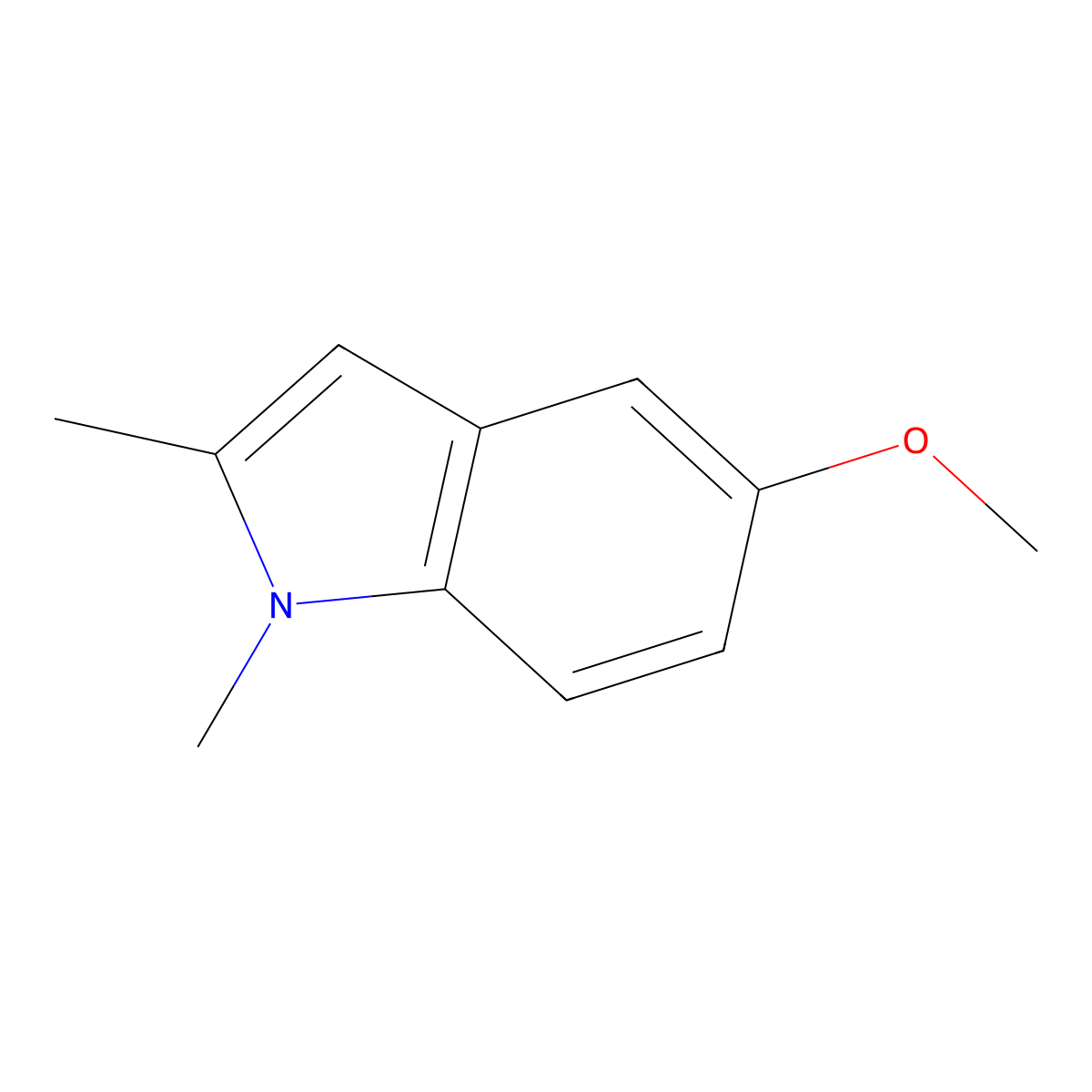 5-Methoxy-1,2-dimethyl-1H-indole molecular structure, CAS 17591-06-9