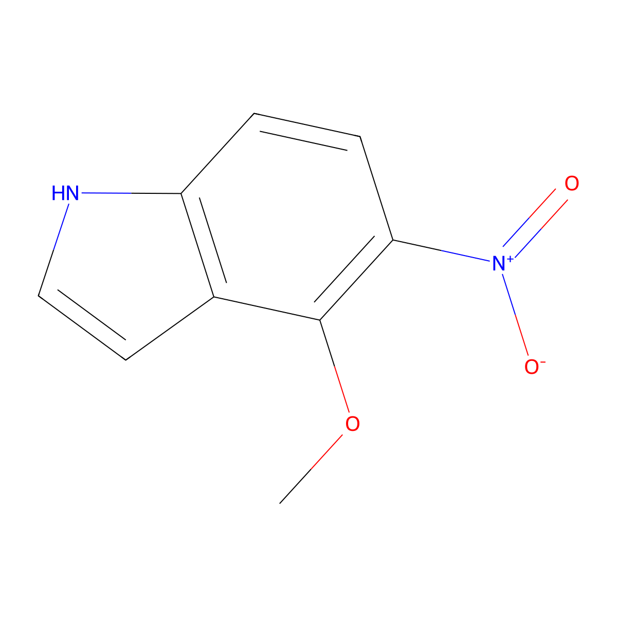4-Methoxy-5-nitro-1H-indole molecular structure, CAS 175913-28-7