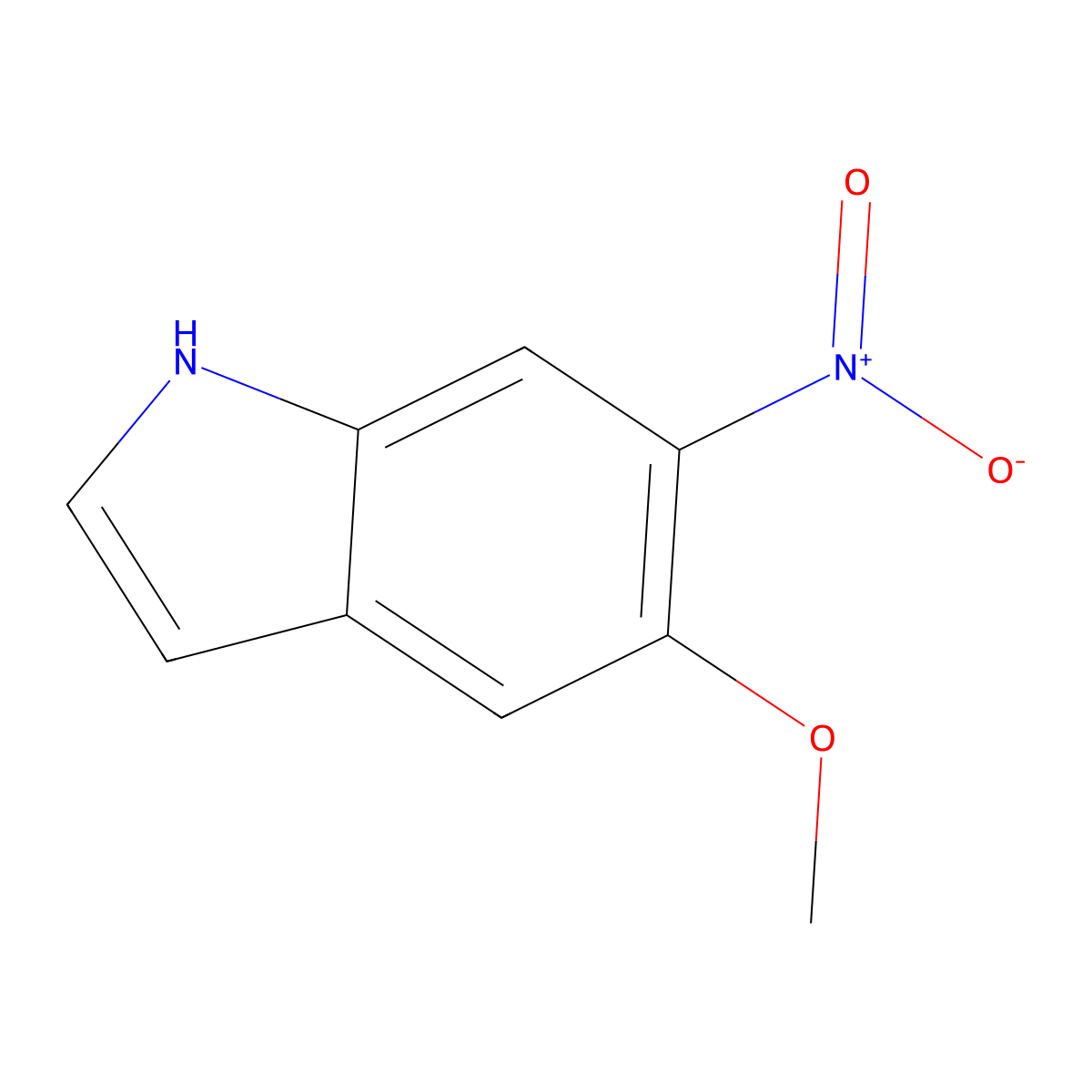 5-Methoxy-6-nitro-1H-indole molecular structure, CAS 175913-29-8