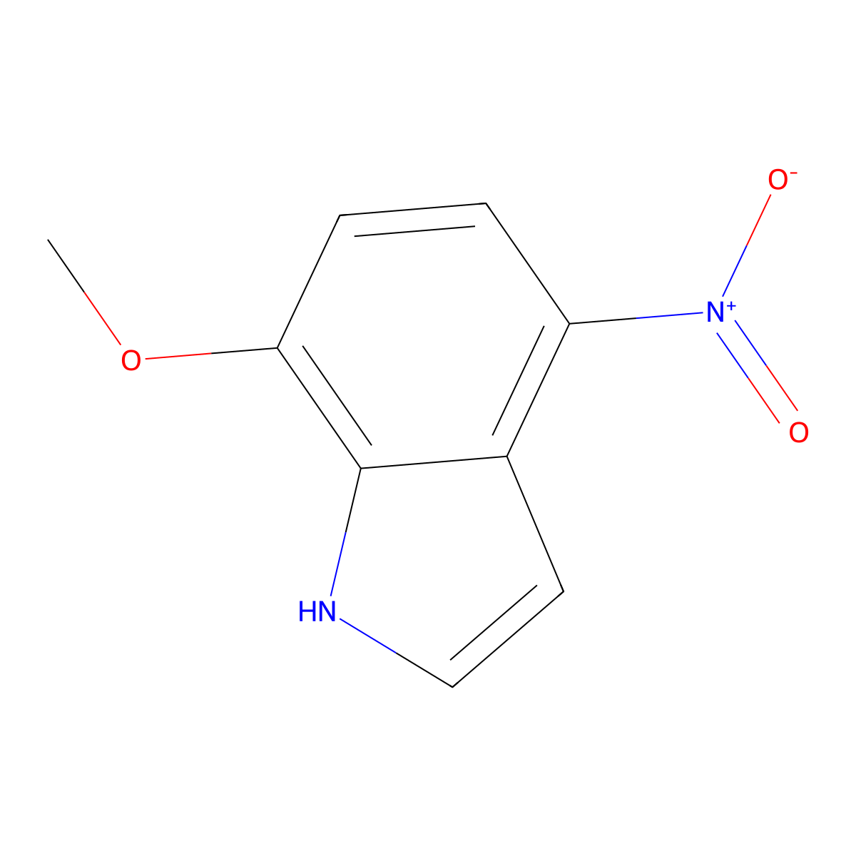 7-Methoxy-4-nitro-1H-indole molecular structure, CAS 175913-32-3