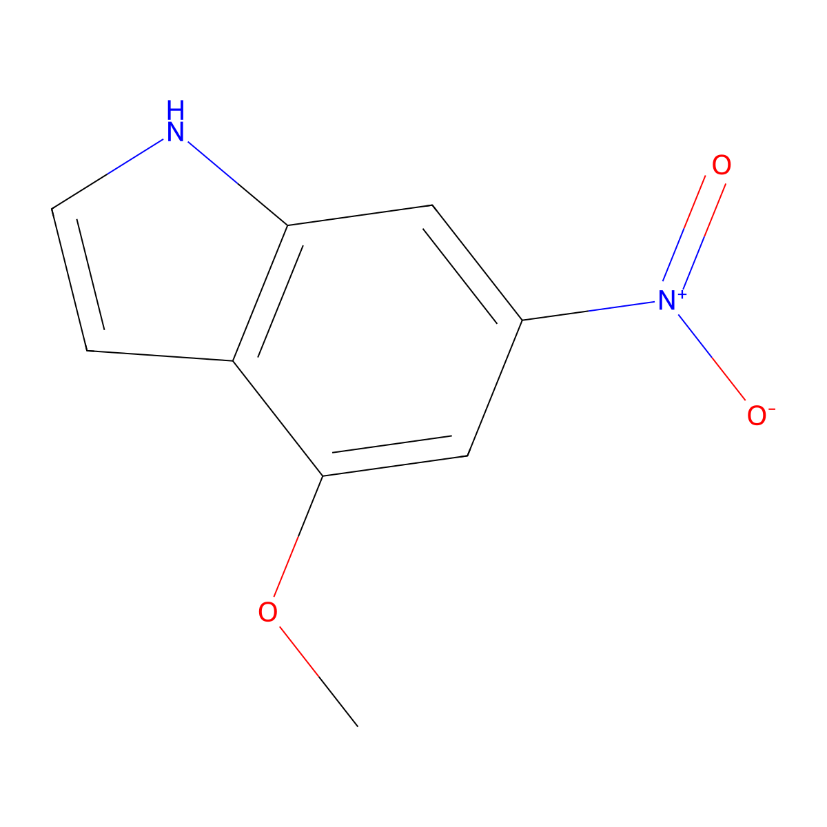4-Methoxy-6-nitro-1H-indole molecular structure, CAS 175913-41-4