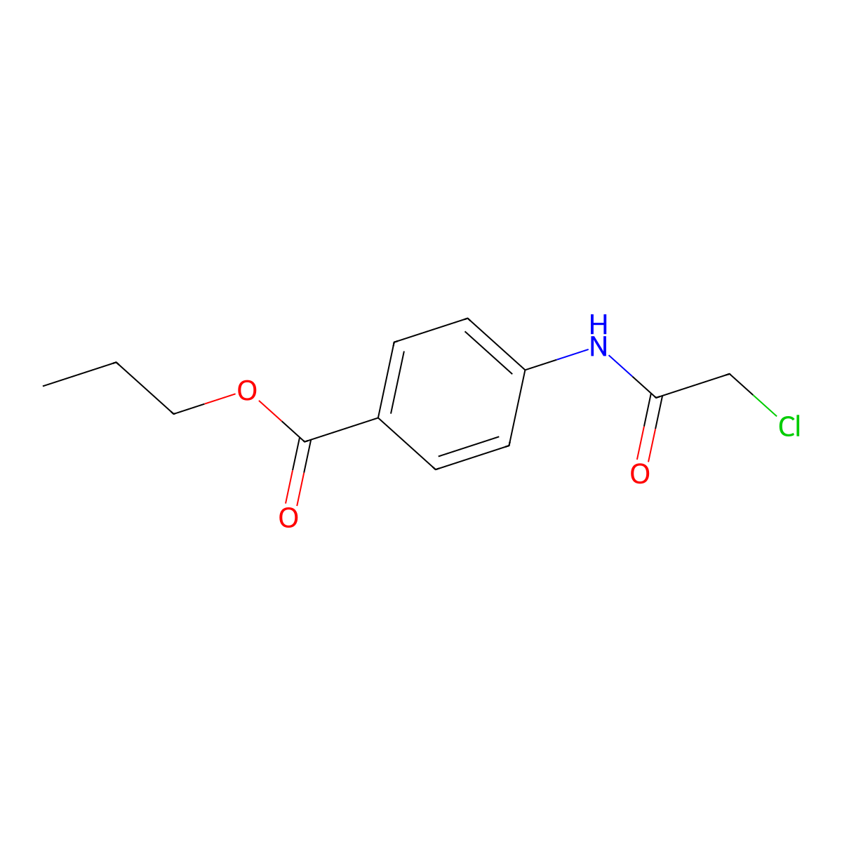 Propyl 4-(2-chloroacetamido)benzoate molecular structure, CAS 175913-92-5