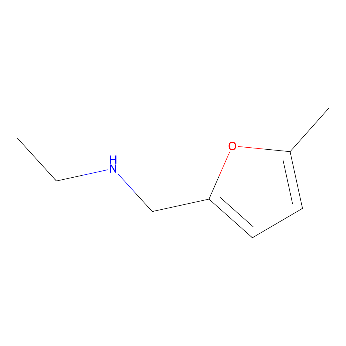 N-[(5-methyl-2-furyl)methyl]ethanamine molecular structure, CAS 175915-12-5