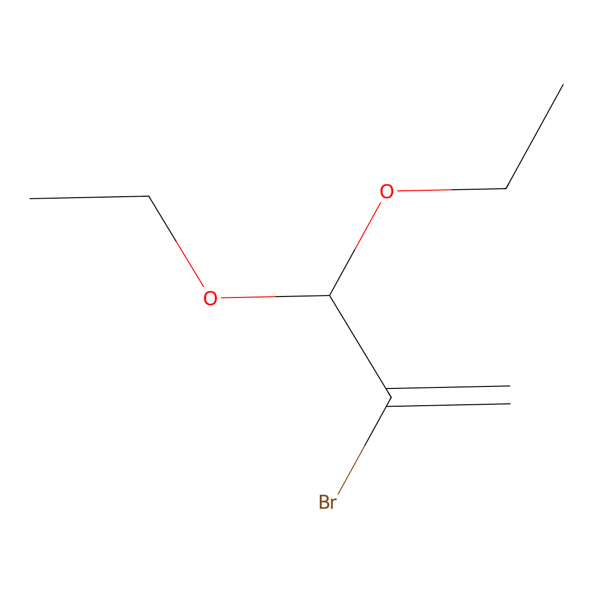 2-Bromopropenal diethyl acetal molecular structure, CAS 17592-40-4