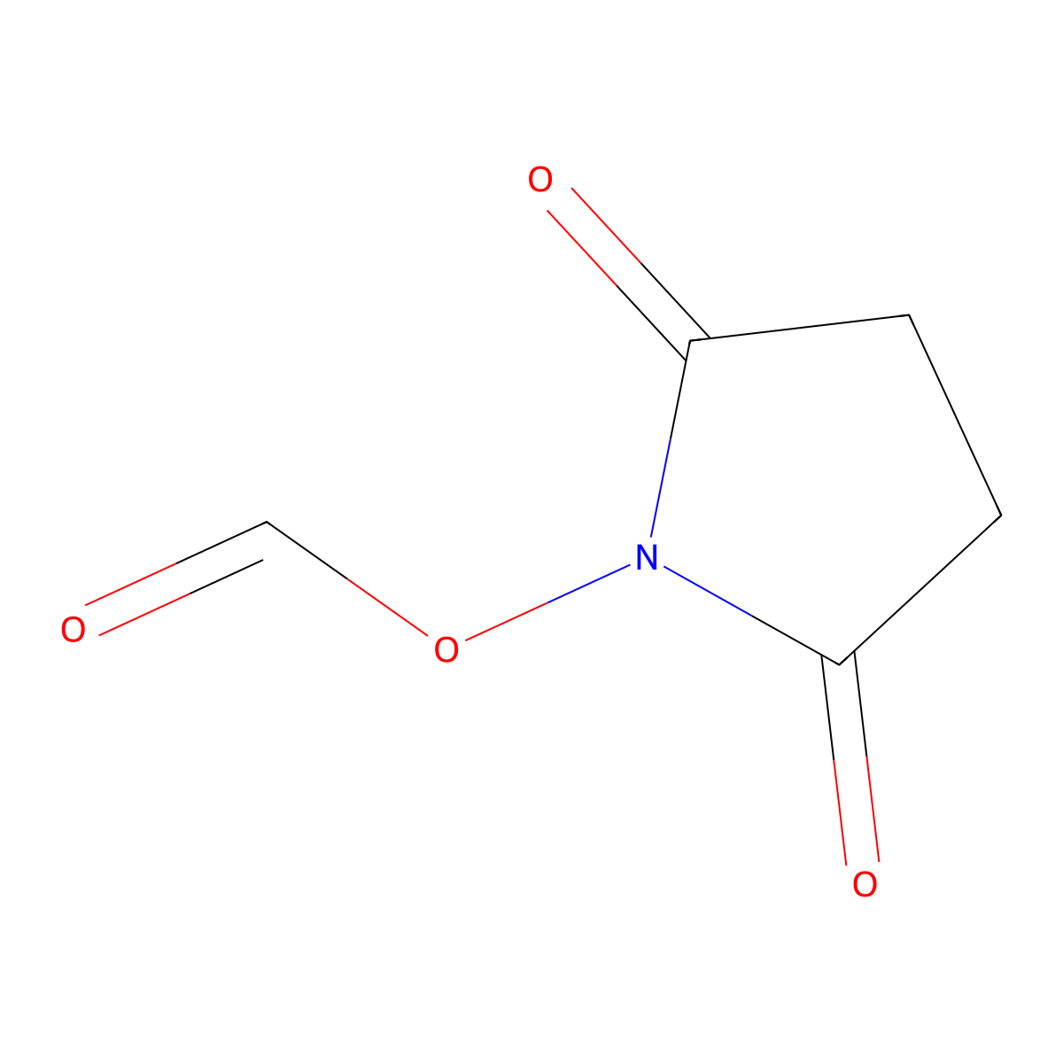2,5-Dioxopyrrolidin-1-yl formate molecular structure, CAS 17592-54-0