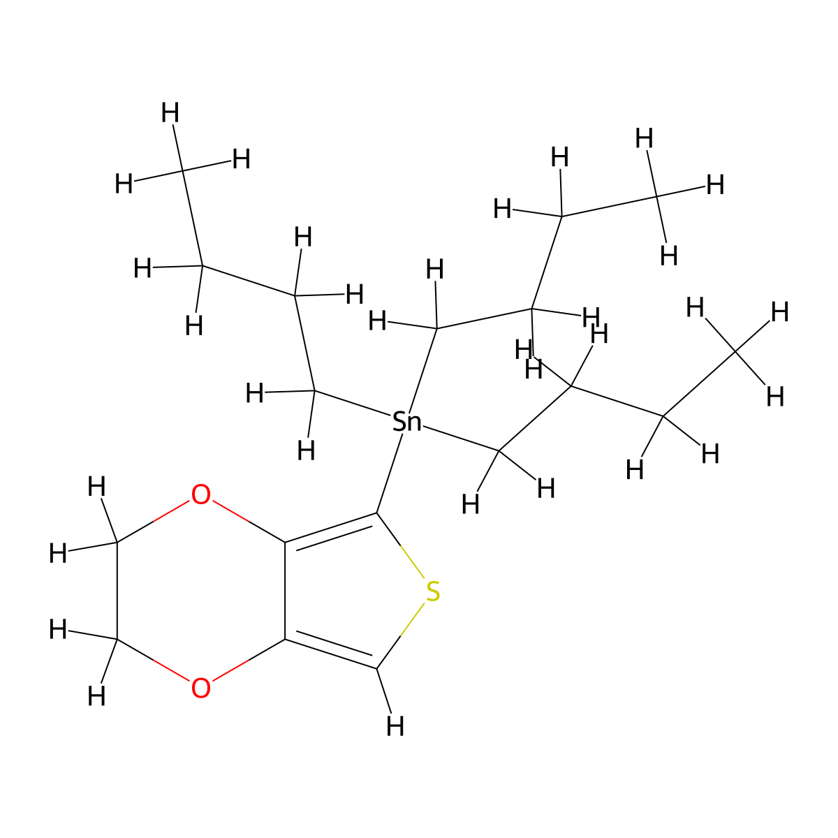 Tributyl(2,3-dihydrothieno[3,4-b][1,4]dioxin-5-yl)stannane molecular structure, CAS 175922-79-9