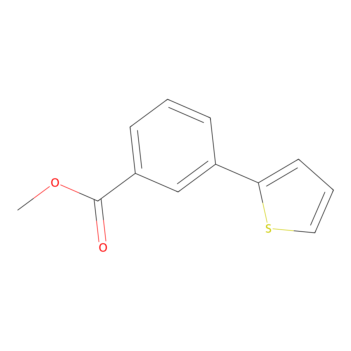 Methyl 3-(2-thienyl)benzoate molecular structure, CAS 17595-85-6