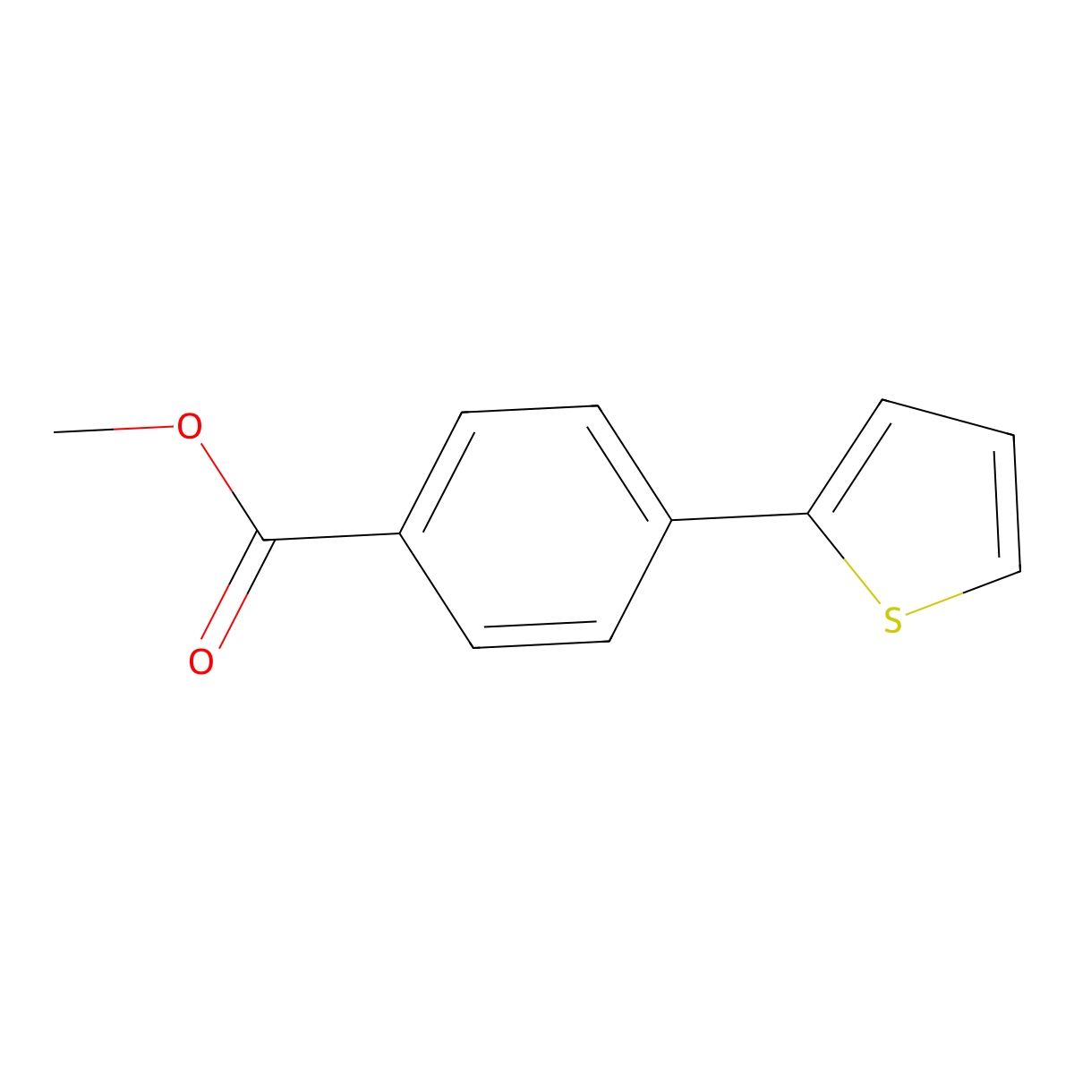 Methyl 4-(thiophen-2-yl)benzoate molecular structure, CAS 17595-86-7