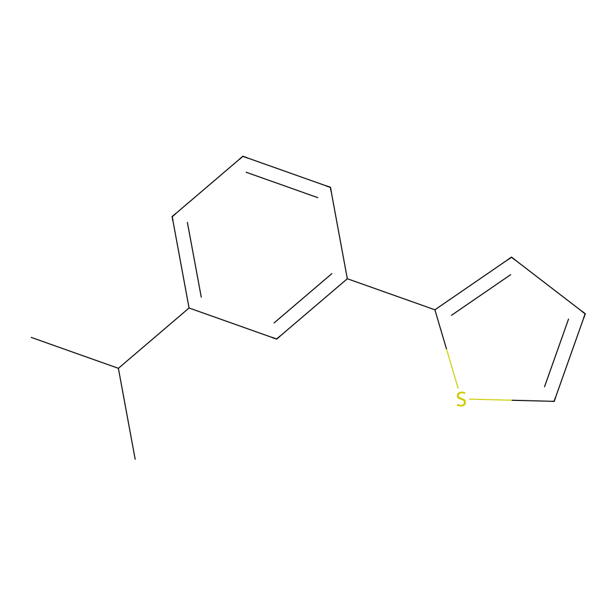 2-[3-(1-Methylethyl)phenyl]thiophene molecular structure, CAS 17595-87-8