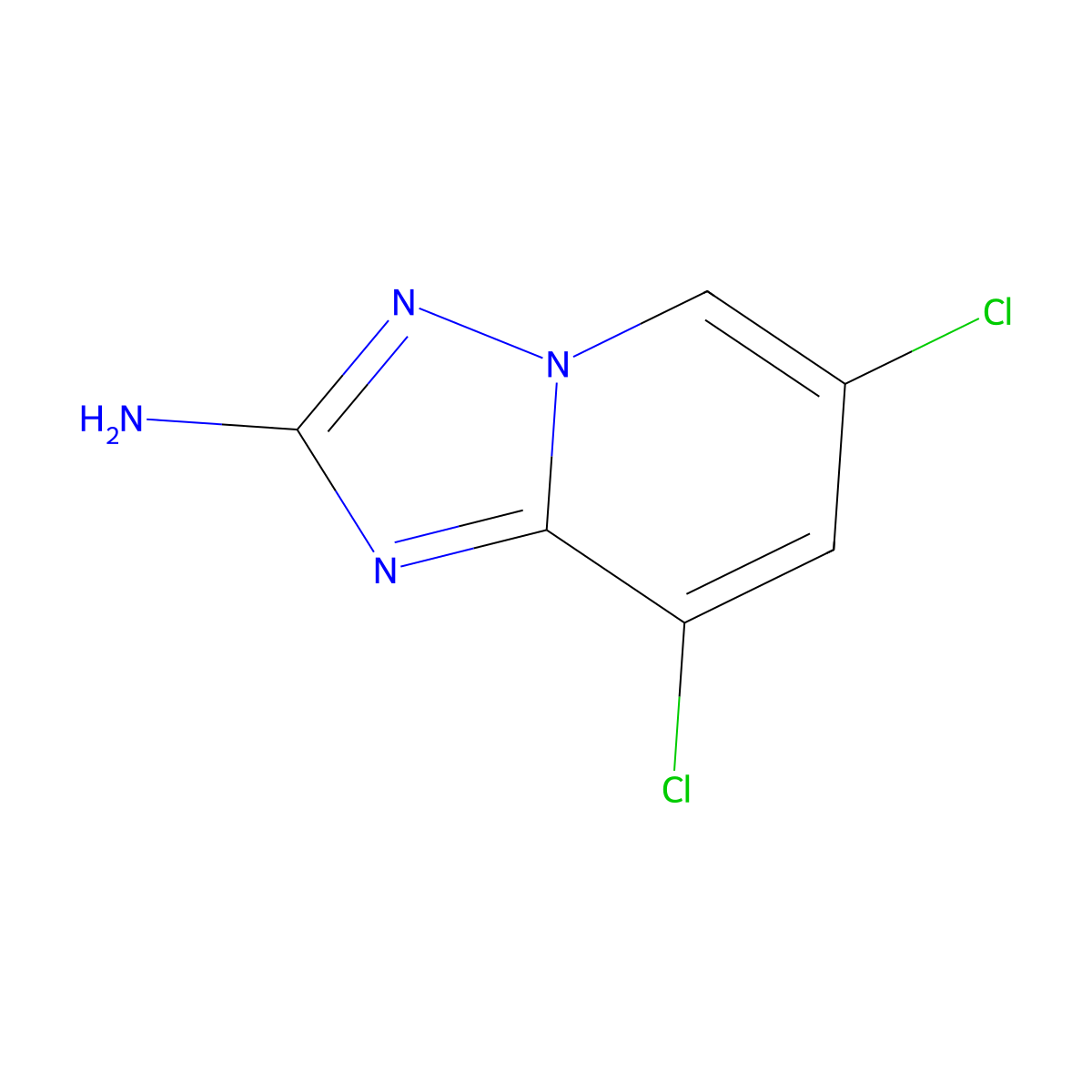 6,8-Dichloro-[1,2,4]triazolo[1,5-a]pyridin-2-amine molecular structure, CAS 175965-67-0