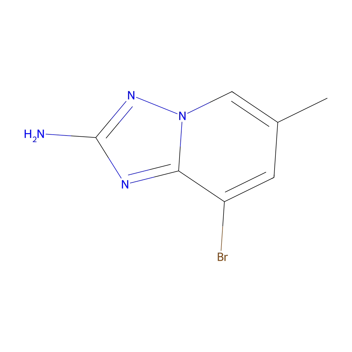 8-Bromo-6-methyl-[1,2,4]triazolo[1,5-a]pyridin-2-amine molecular structure, CAS 175965-69-2