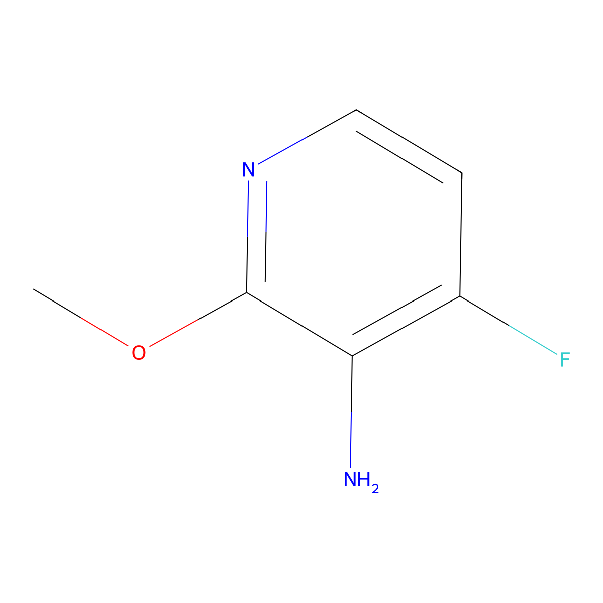 4-Fluoro-2-methoxypyridin-3-amine molecular structure, CAS 175965-74-9