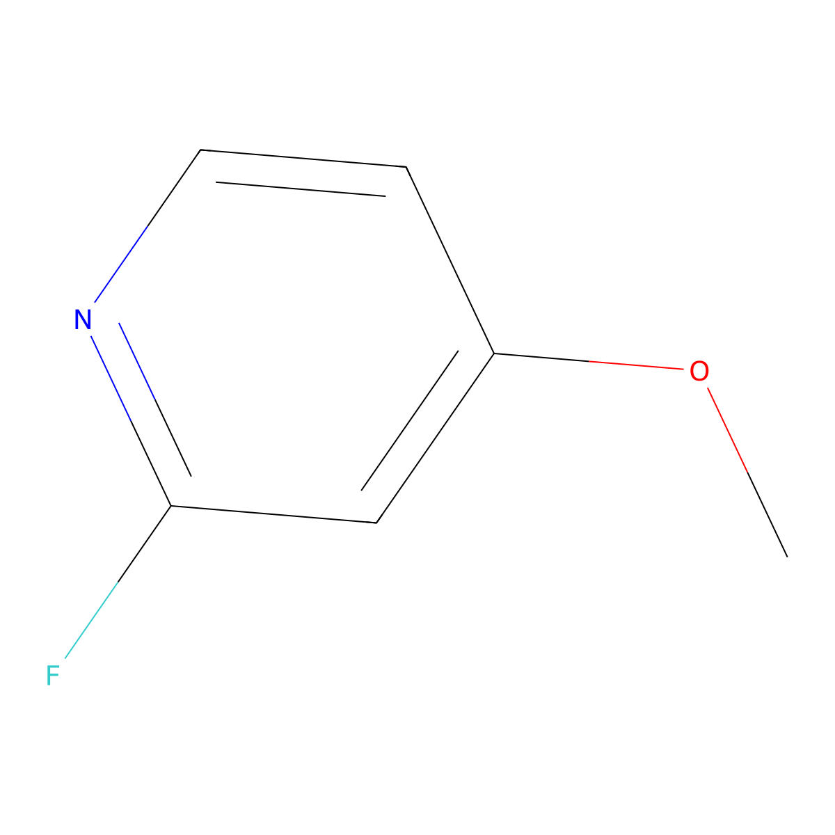 2-Fluoro-4-methoxypyridine molecular structure, CAS 175965-83-0