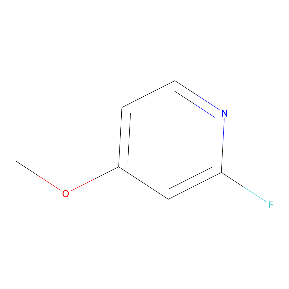 2-Fluoro-4-methoxypyridine molecular structure, CAS 175965-83-0