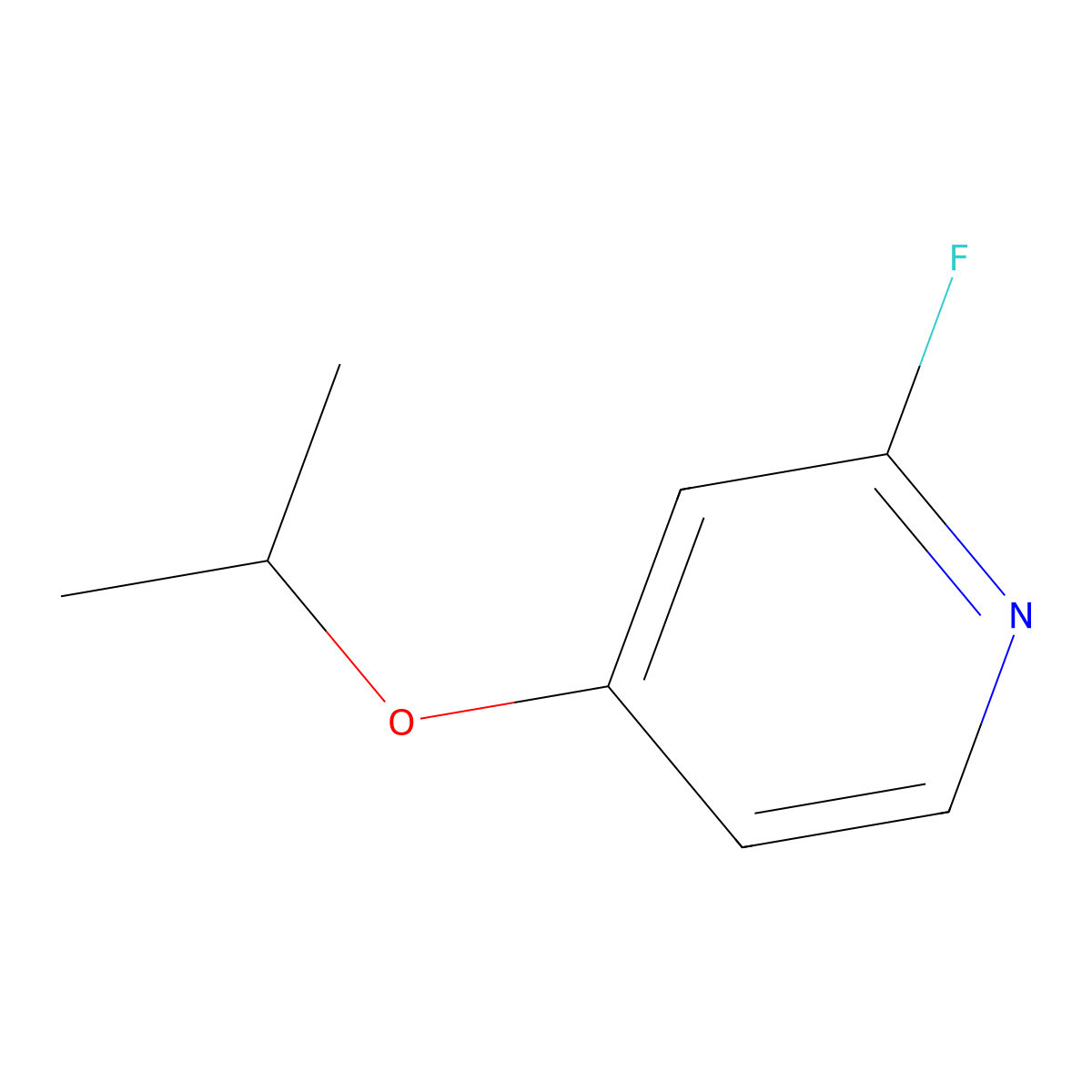 2-Fluoro-4-isopropoxypyridine molecular structure, CAS 175965-84-1