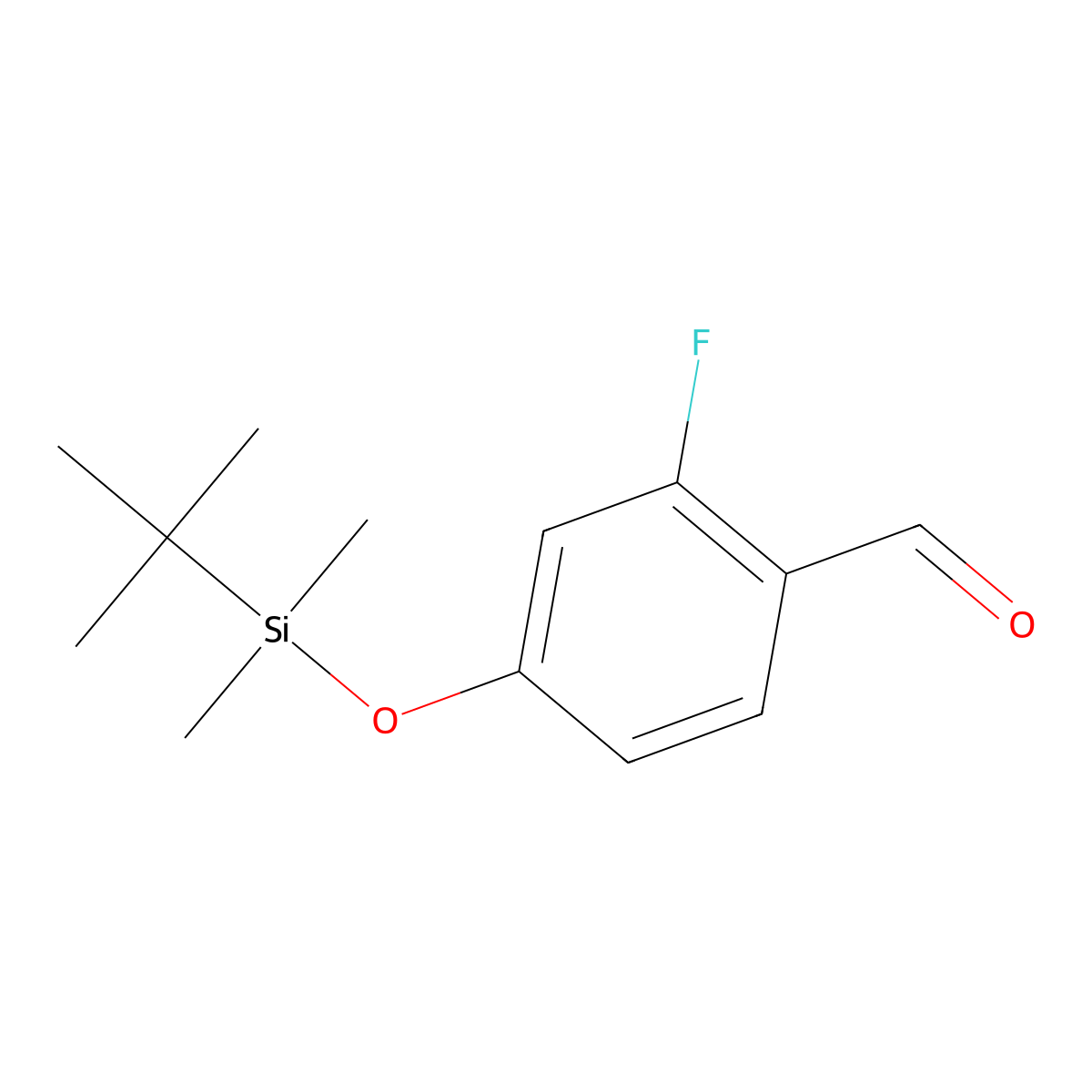 4-((tert-Butyldimethylsilyl)oxy)-2-fluorobenzaldehyde molecular structure, CAS 175968-16-8