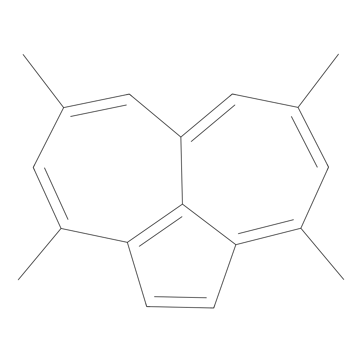 Cyclopenta(ef)heptalene, 3,5,8,10-tetramethyl- molecular structure, CAS 17597-70-5