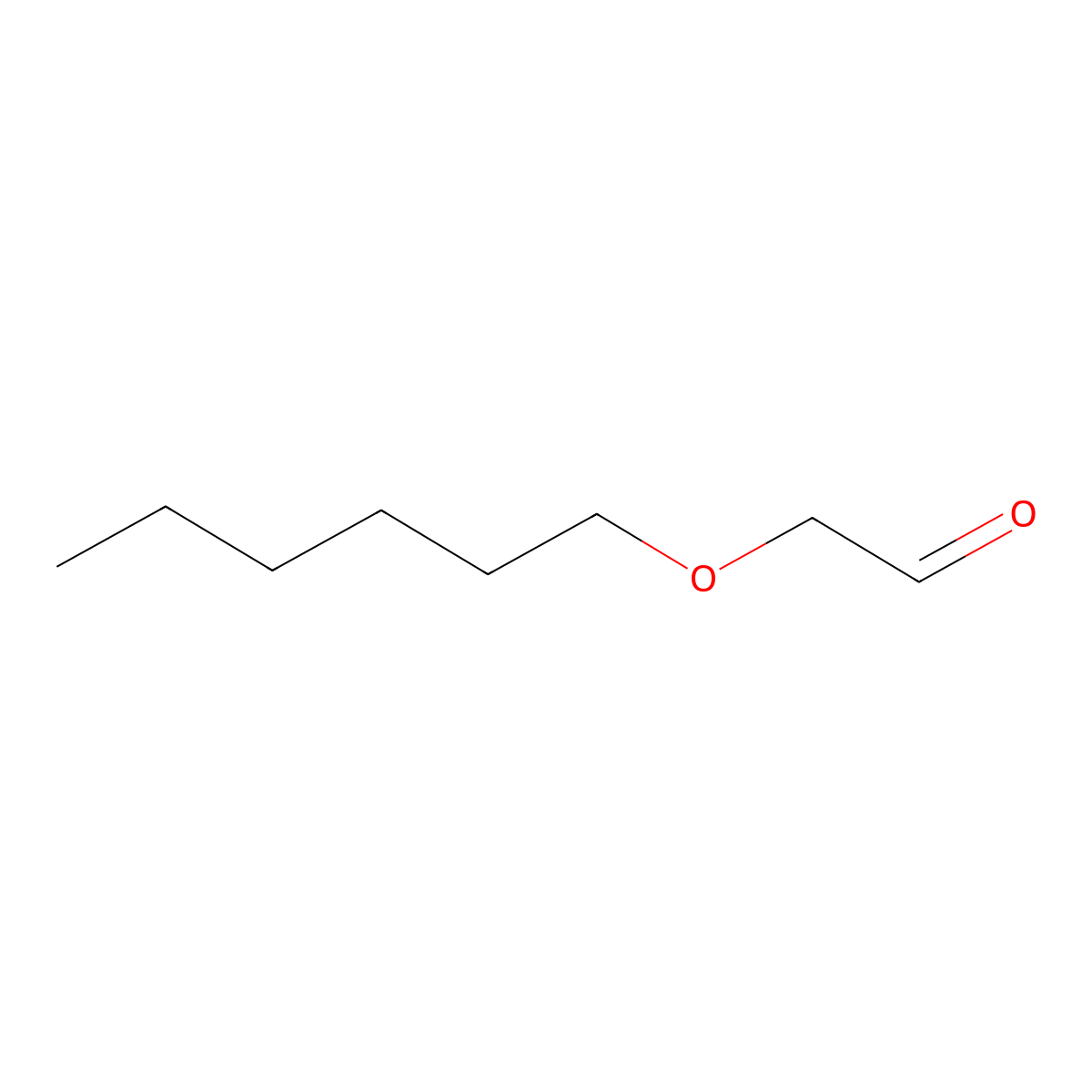 (Hexyloxy)acetaldehyde molecular structure, CAS 17597-96-5