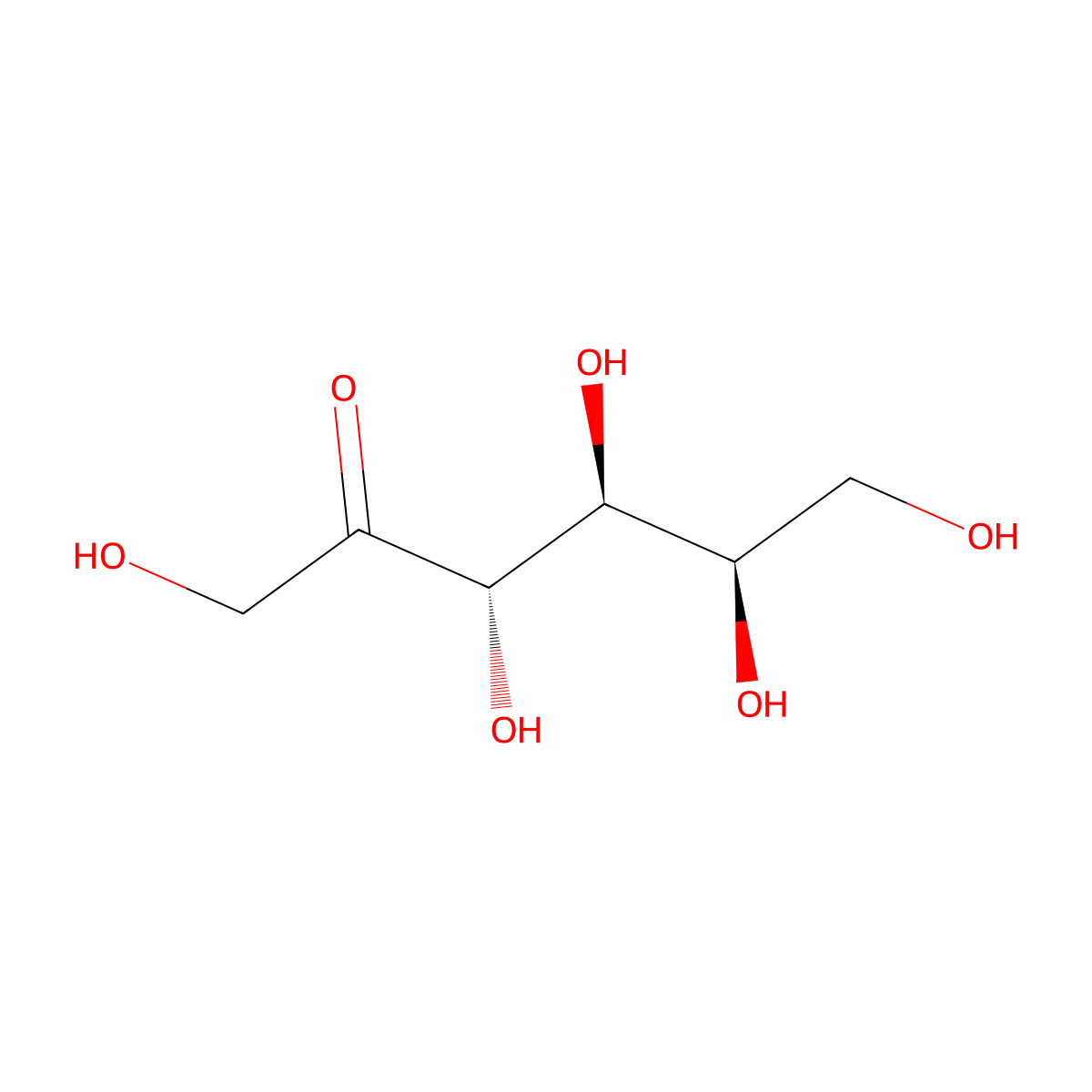 (3S,4S,5R)-1,3,4,5,6-pentahydroxyhexan-2-one molecular structure, CAS 17598-81-1