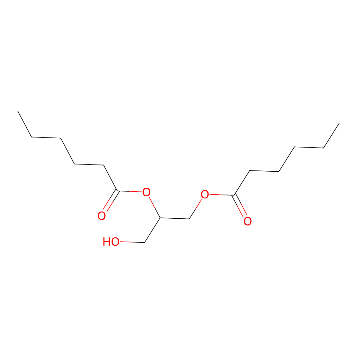1,2-Dihexanoylglycerol molecular structure, CAS 17598-91-3
